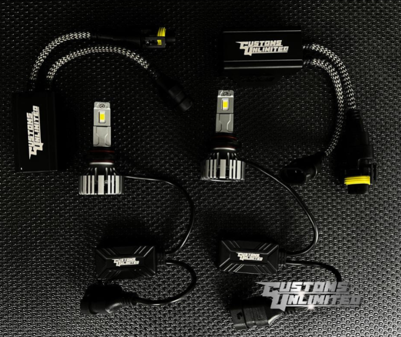 1992-1996 FORD BRONCO CREE LED HEADLIGHT DUAL FUNCTION 9007 BULBS (HIGH AND LOW BEAM)