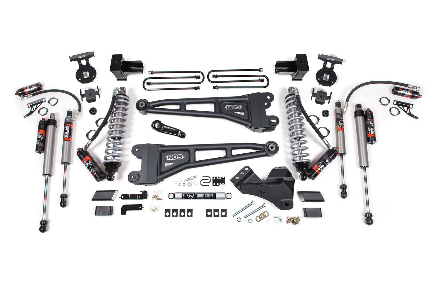 4 Inch Lift Kit w/ Radius Arm | FOX 2.5 Performance Elite Coil-Over Conversion | Ford F250/F350 Super Duty (17-19) 4WD | Diesel
